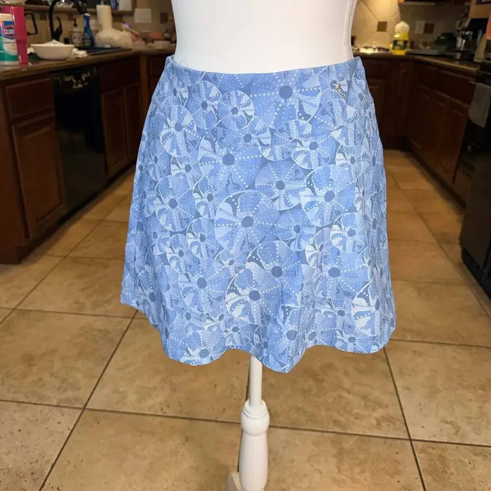 Chervo Sunblock Blue Floral Print Golf Skort